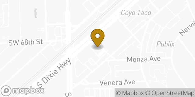 Map showing the location of Chase Bank in Coral Gables, FL 33146