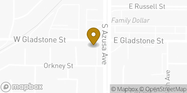 Map showing the location of 7-Eleven in Azusa, CA 91702