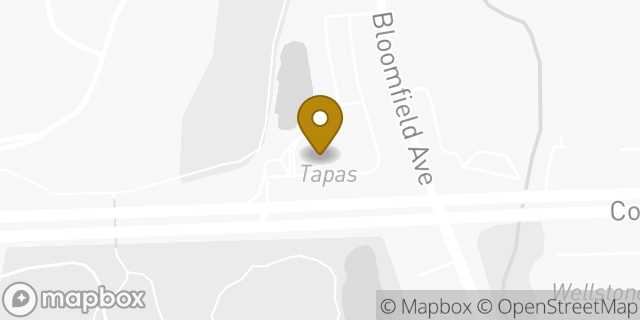 Map showing the location of Starbucks in Bloomfield, CT 06002