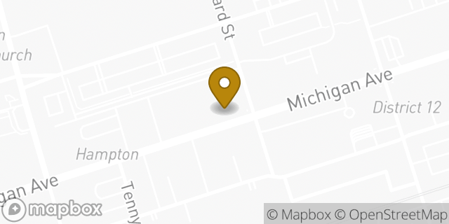 Map showing the location of Buffalo Wild Wings in Dearborn, MI 48124