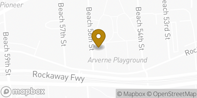 Map showing the location of Amazon Locker - Schwarma in Arverne, NY 11692