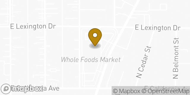 Map showing the location of Whole Foods Market in Glendale, CA 91206