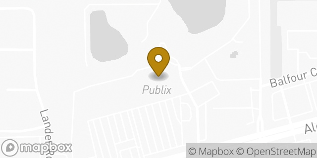 Map showing the location of Publix Liquors at Aloma Shopping Center in Winter Park, FL 32792