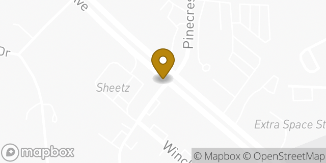 Map showing the location of ATM Sheetz in Raleigh, NC 27612