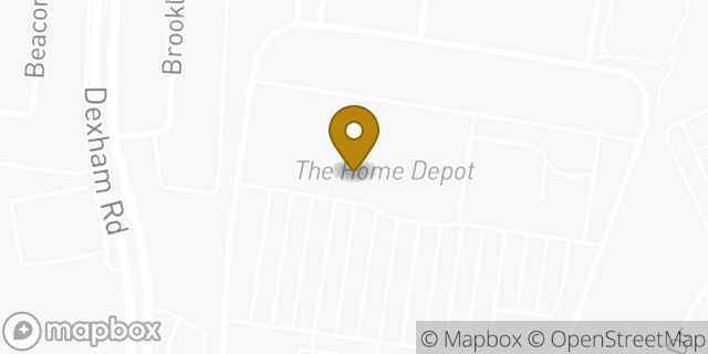 Map showing the location of The Home Depot in Rowlett, TX 75088