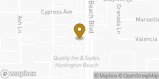 Map showing the location of Subway in Huntington Beach, CA 92647