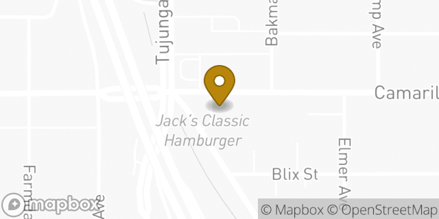 Map showing the location of 7-Eleven in North Hollywood, CA 91602