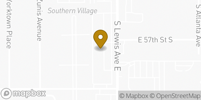Map showing the location of Subway in Tulsa, OK 74105