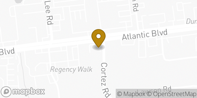 Map showing the location of Avis Car Rental in Jacksonville, FL 32225