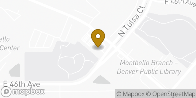 Map showing the location of Amazon Locker - Hibiscus in Denver, CO 80239