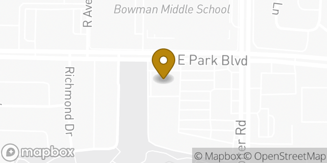 Map showing the location of Walgreens in Plano, TX 75074