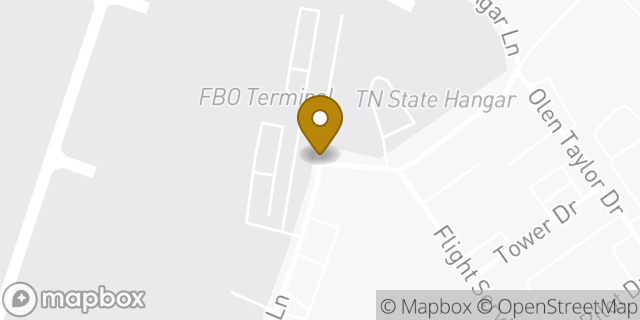 Map showing the location of Nashville - Atlantic Aviation (Private flights only) in Nashville, TN 37217