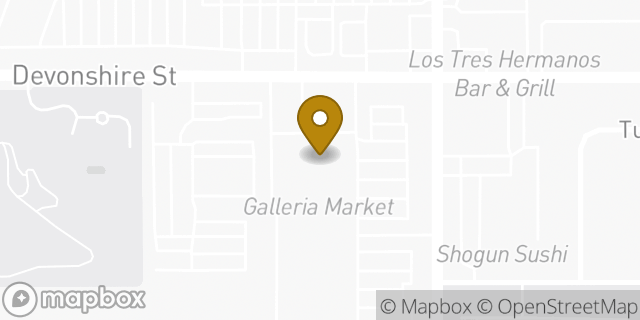 Map showing the location of Starbucks in Los Angeles, CA 91324