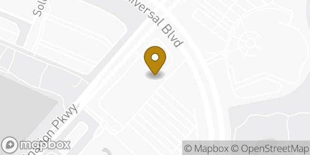 Map showing the location of Dunkin' in Orlando, FL 32819