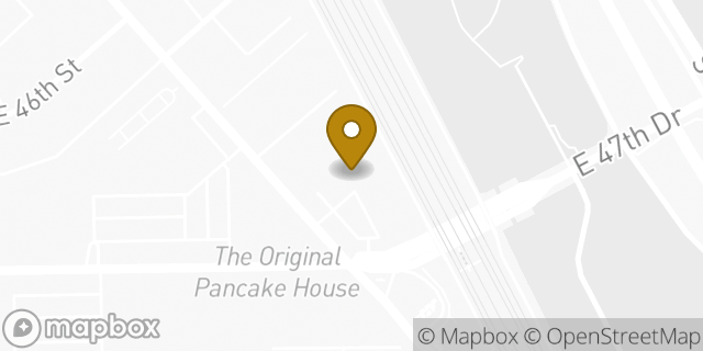 Map showing the location of Dunkin' in Chicago, IL 60653