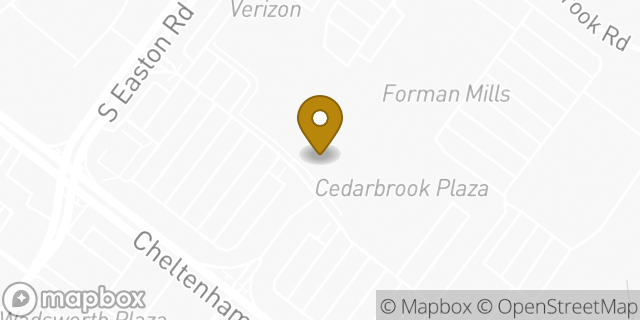 Map showing the location of Walmart in Wyncote, PA 19095