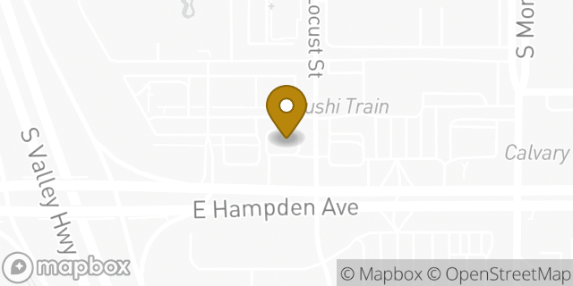 Map showing the location of Starbucks Coffee Company in Denver, CO 80222