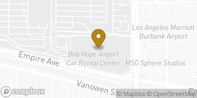 Map showing the location of Alamo Rent A Car in Burbank, CA 91505