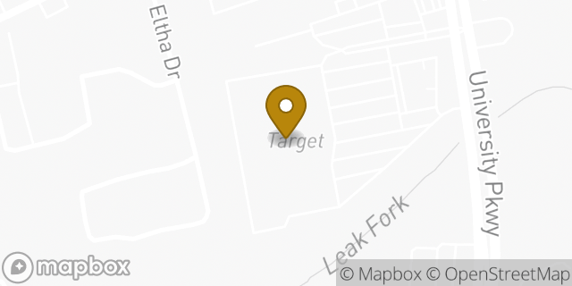 Map showing the location of Target in Winston-Salem, NC 27105