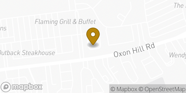 Map showing the location of Bank Of America in Oxon Hill, MD 20745