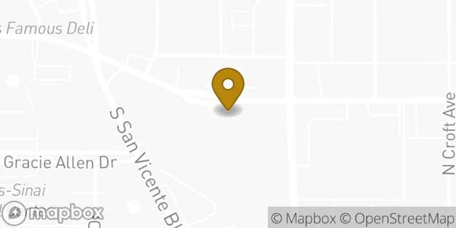 Map showing the location of Foot Locker in Los Angeles, CA 90048