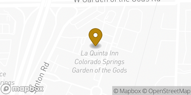 Map showing the location of La Quinta Inn in Colorado Springs, CO 80907