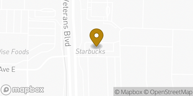 Map showing the location of Starbucks Coffee Company in Fargo, ND 58103