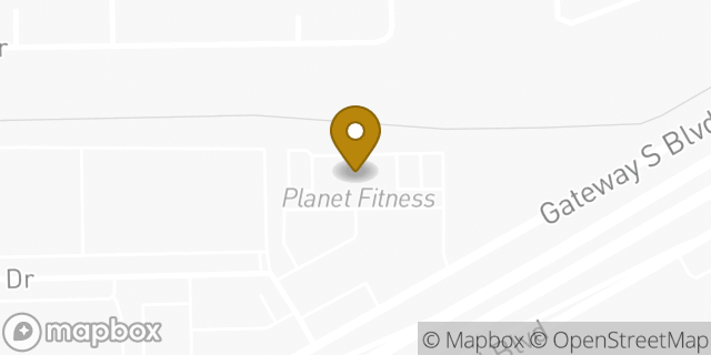 Map showing the location of Planet Fitness in El Paso, TX 79934