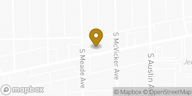 Map showing the location of Amazon Locker - Andreana in Chicago, IL 60638