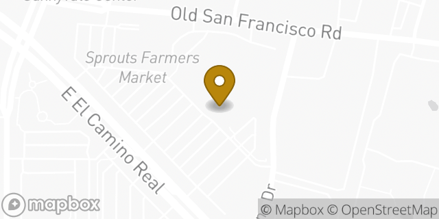 Map showing the location of DICK'S Sporting Goods in Sunnyvale, CA 94087