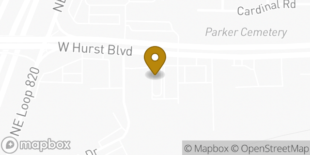 Map showing the location of Sonic Drive In in Hurst, TX 76053