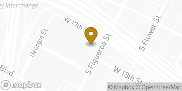 Map showing the location of Staples in Los Angeles, CA 90015