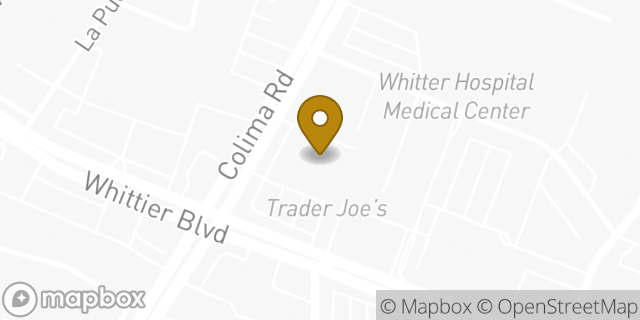 Map showing the location of Trader Joe's in Whittier, CA 90603