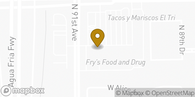 Map showing the location of The UPS Store in Peoria, AZ 85345