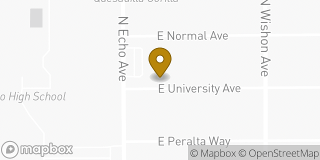 Map showing the location of The Church of Jesus Christ of Latter-day Saints in Fresno, CA 93704