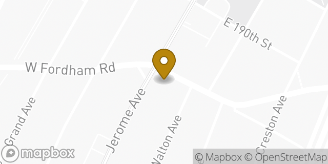 Map showing the location of Dunkin' in Bronx, NY 10468