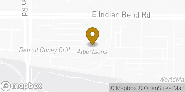 Map showing the location of Albertsons in Scottsdale, AZ 85250