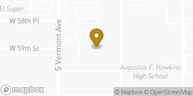 Map showing the location of Amazon Locker - Tourist in Los Angeles, CA 90044