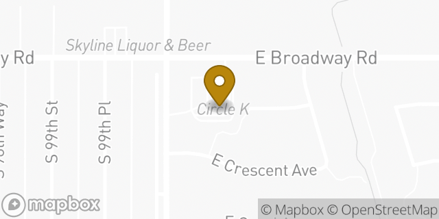 Map showing the location of Amazon Locker - Dromedary in Mesa, AZ 85208