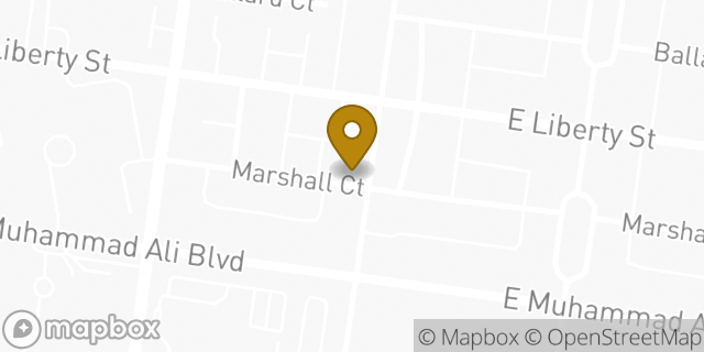 Map showing the location of Subway in Louisville, KY 40202