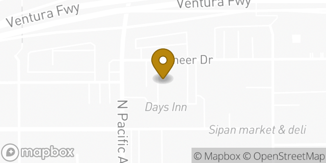 Map showing the location of Days Inn in Glendale, CA 91203