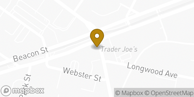 Map showing the location of The UPS Store in Brookline, MA 02446