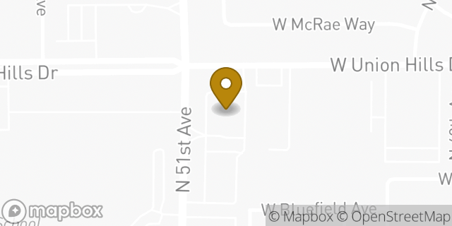 Map showing the location of Walgreens in Glendale, AZ 85308