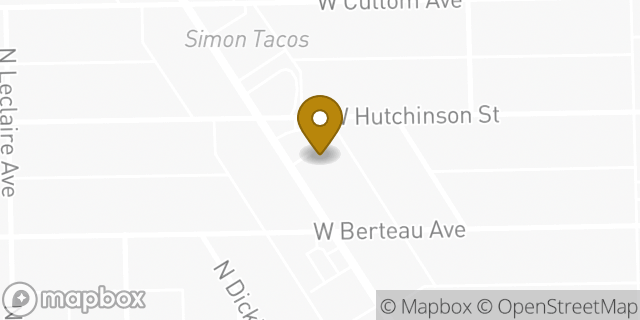 Map showing the location of Amazon Locker - Bangkok in Chicago, IL 60641