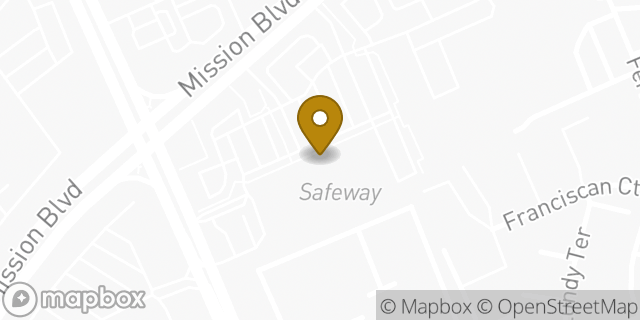 Map showing the location of Safeway in Fremont, CA