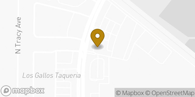 Map showing the location of AutoZone in Fresno, CA 93722