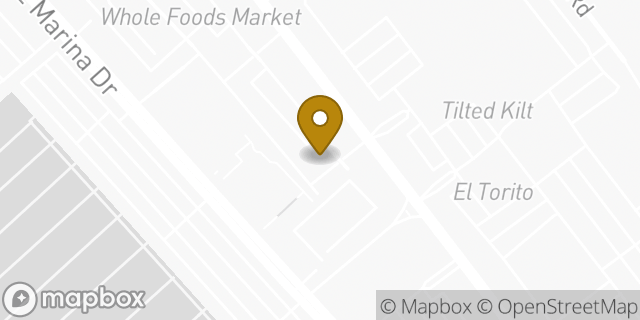 Map showing the location of Sunglass Hut in Long Beach, CA 90803