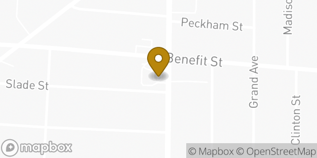 Map showing the location of Dunkin' in Pawtucket, RI 02861