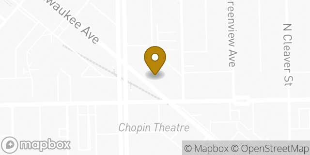 Map showing the location of Fifth Third Bank in Chicago, IL 60642