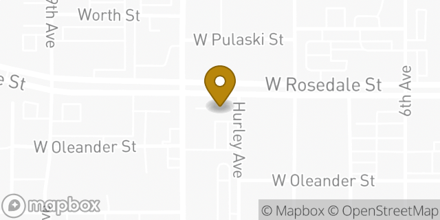 Map showing the location of Chipotle Mexican Grill in Fort Worth, TX 76104